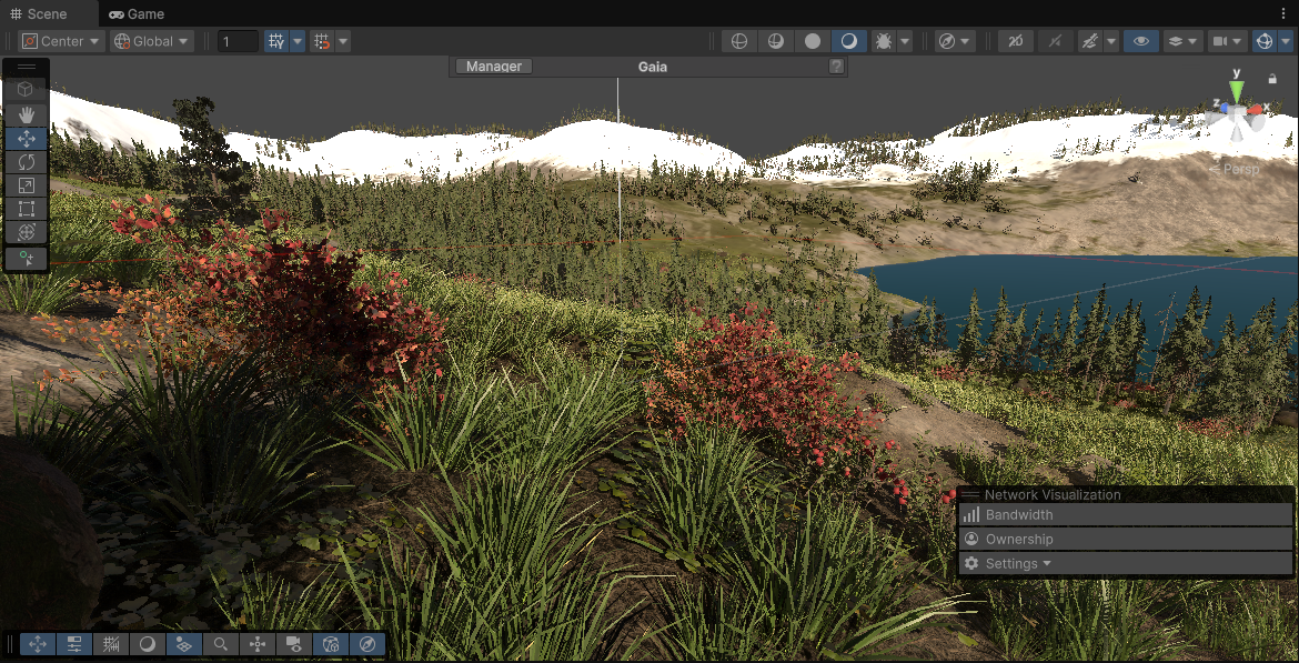 Final Result: Seamless color transition between distant terrain and near vegetation